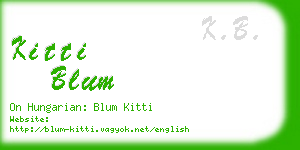 kitti blum business card